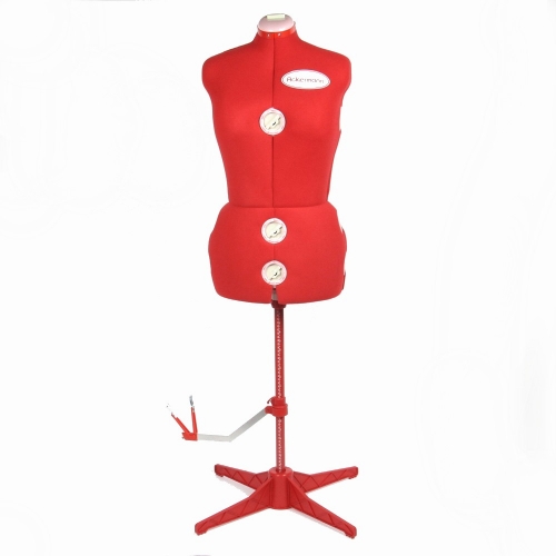 Verstellbare Schneiderpuppe (Schneiderb�ste) rot, Gr��e L (entspricht Kleidergr��e ca. 42 bis 48)