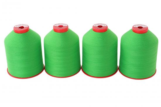 4x 5.000m ACKERMANN ELEGANT 120, 100% Polyester, St�rke 120, Farbauswahl - Farbe: E9007 (gr�n)