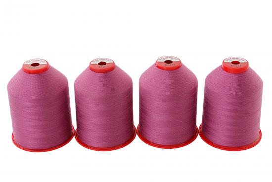 4x 5.000m ACKERMANN ELEGANT 120, 100% Polyester, St�rke 120, Farbauswahl - Farbe: E7213 (aubergine)