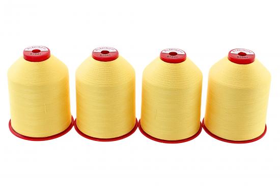 4x 5.000m ACKERMANN ELEGANT 120, 100% Polyester, St�rke 120, Farbauswahl - Farbe: E7041 (hellgelb)