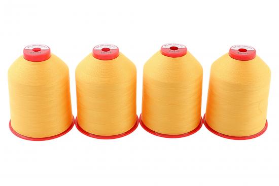 4x 5.000m ACKERMANN ELEGANT 120, 100% Polyester, St�rke 120, Farbauswahl - Farbe: E0705 (sonnengelb)