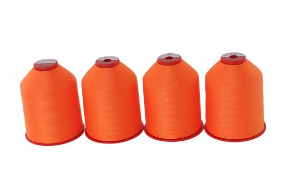 4x 5.000m ACKERMANN ELEGANT 120, 100% Polyester, St�rke 120, Farbauswahl - Farbe: E0941 (orange)