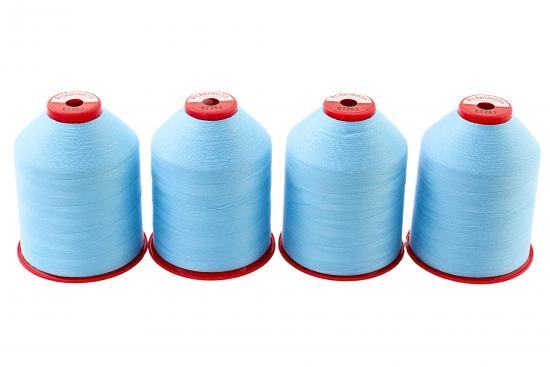 4x 5.000m ACKERMANN ELEGANT 120, 100% Polyester, St�rke 120, Farbauswahl - Farbe: E7263 (himmelblau)