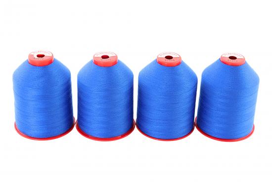 4x 5.000m ACKERMANN ELEGANT 120, 100% Polyester, St�rke 120, Farbauswahl - Farbe: E7275 (k�nigsblau)