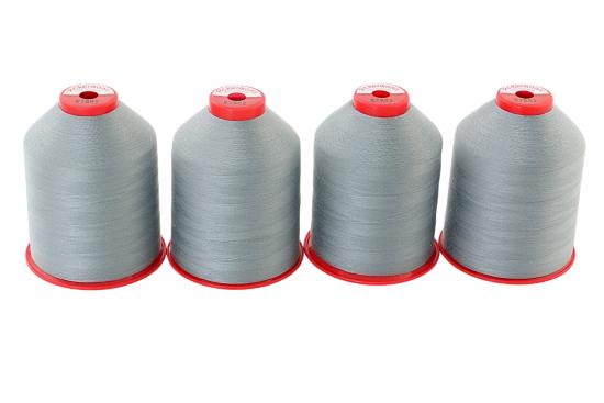 4x 5.000 m ACKERMANN ELEGANT 120, 100 % Polyester, St�rke 120, Farbauswahl - Farbe: E7802 (mausgrau)