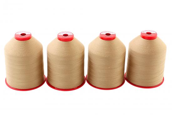 4x 5.000m ACKERMANN ELEGANT 120, 100% Polyester, St�rke 120, Farbauswahl - Farbe: E0973 (braun)