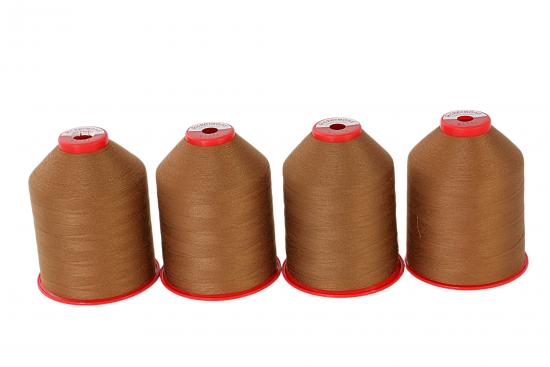 4x 5.000 m ACKERMANN ELEGANT 120, 100 % Polyester, St�rke 120, Farbauswahl - Farbe: E7711 (dunkelbraun)