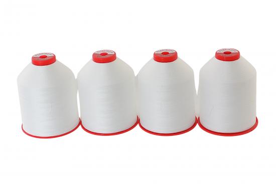4x 5.000 m ACKERMANN ELEGANT 120, 100 % Polyester, St�rke 120, Farbauswahl - Farbe: E0700 (wei�)