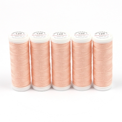 Ackermann Universal N�hgarn St�rke 120 - 5x 200 m, Farbe 0710 lachs