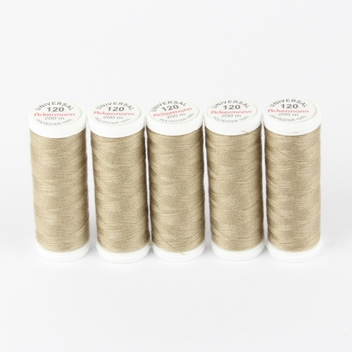 Ackermann Universal N�hgarn St�rke 120 - 5x 200 m, Farbe 0759 braunbeige