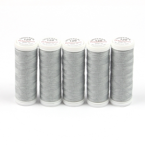 Ackermann Universal N�hgarn St�rke 120 - 5x 200 m, Farbe 0780 hellgrau