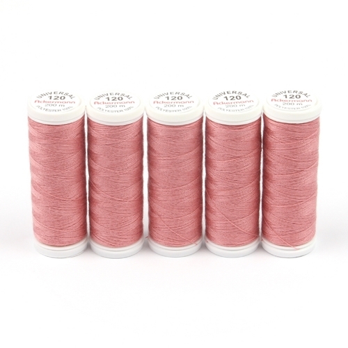 Ackermann Universal N�hgarn St�rke 120 - 5x 200 m, Farbe 0812 helles altrosa
