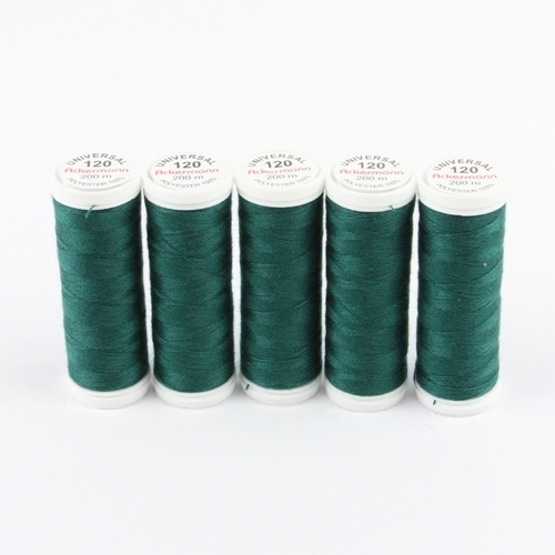 Ackermann Universal N�hgarn St�rke 120 - 5x 200 m, Farbe 7461 sehr dunkles gr�n