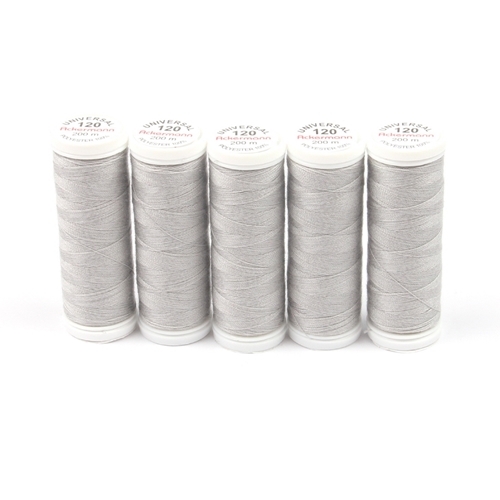 Ackermann Universal N�hgarn St�rke 120 - 5x 200 m, Farbe 8099 hellgrau