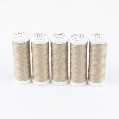 Ackermann Universal N�hgarn St�rke 120 - 5x 200 m, Farbe 0774 dunkelbeige