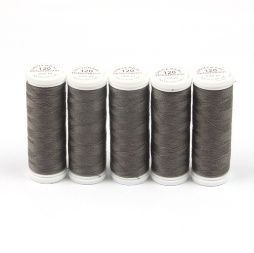 Ackermann Universal N�hgarn St�rke 120 - 5x 200 m, Farbe 0778 dunkelgrau
