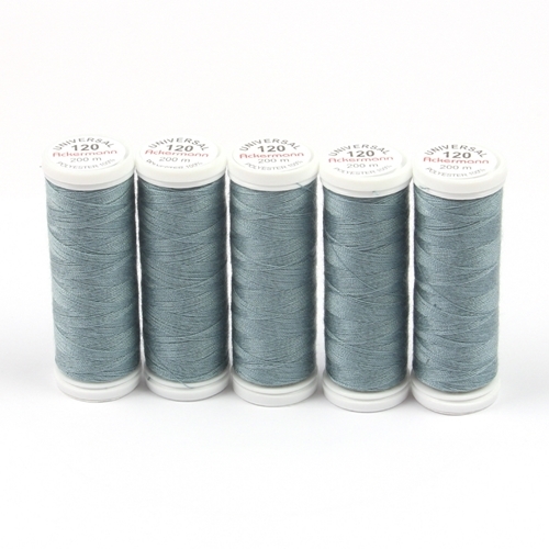 Ackermann Universal N�hgarn St�rke 120 - 5x 200 m, Farbe 0781 graublau