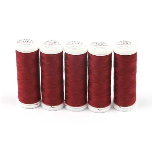 Ackermann Universal N�hgarn St�rke 120 - 5x 200 m, Farbe 0835 bordeaux