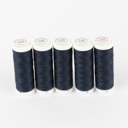 Ackermann Universal N�hgarn St�rke 120 - 5x 200 m, Farbe 0948 sehr dunkles marineblau