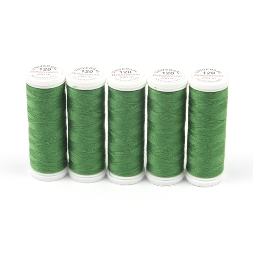 Ackermann Universal N�hgarn St�rke 120 - 5x 200 m, Farbe 7424 dunkelgr�n