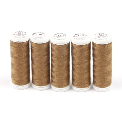 Ackermann Universal N�hgarn St�rke 120 - 5x 200 m, Farbe 8067 goldbraun
