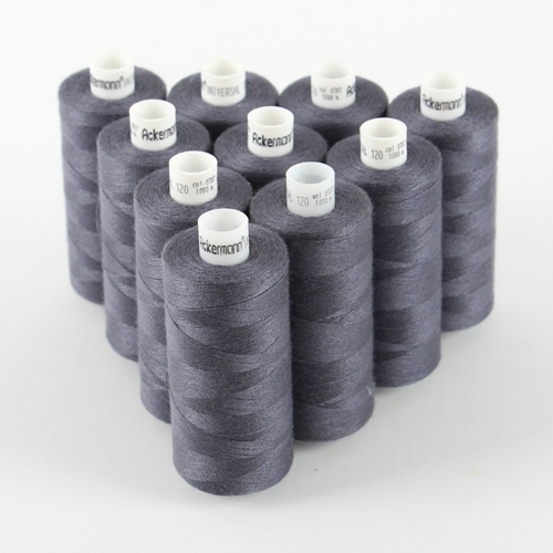 Ackermann Universal N�hgarn St�rke 120 - 10x 1.000 m, Farbe 0787 dunkles violettgrau