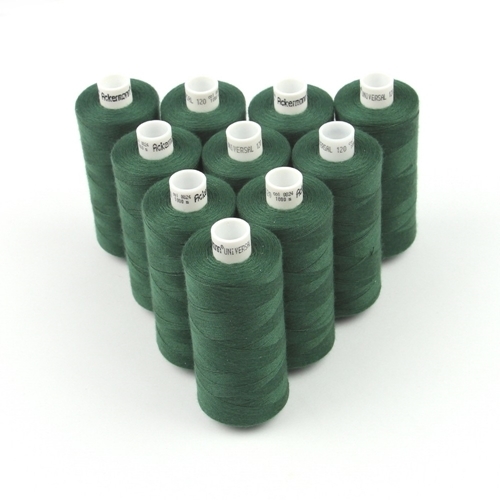 Ackermann Universal N�hgarn St�rke 120 - 10x 1.000 m, Farbe 0824 sehr dunkles flaschengr�n
