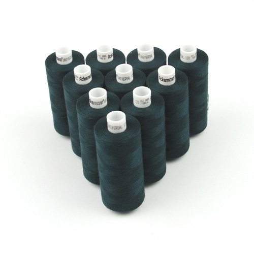 Ackermann Universal N�hgarn St�rke 120 - 10x 1.000 m, Farbe 0855 sehr dunkles graut�rkis