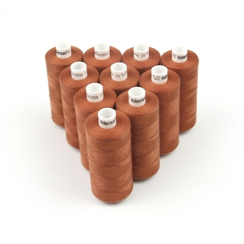 Ackermann Universal N�hgarn St�rke 120 - 10x 1.000 m, Farbe 7622 rot-braun