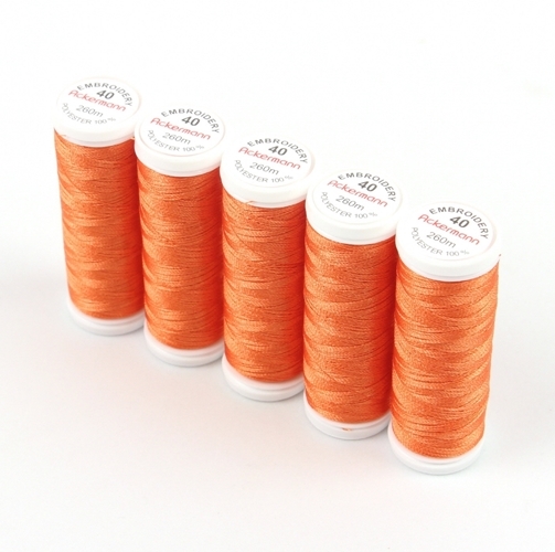 Ackermann Embroidery N�hgarn St�rke 40 - 5x 260 m, Farbe 2813 ingwerbraun