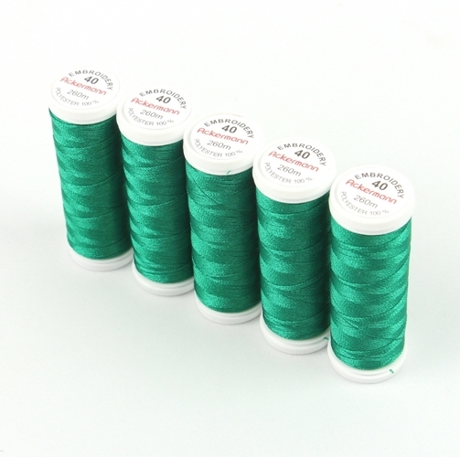 Ackermann Embroidery N�hgarn St�rke 40 - 5x 260 m, Farbe 2840 dunkelgr�n