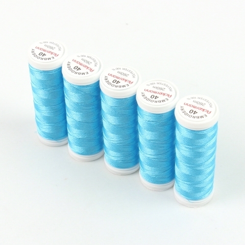 Ackermann Embroidery Stickgarn St�rke 40 - 5x 260 m, Farbe 2850 blau