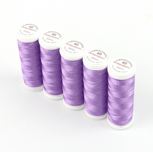 Ackermann Embroidery N�hgarn St�rke 40 - 5x 260 m, Farbe 2862 violett