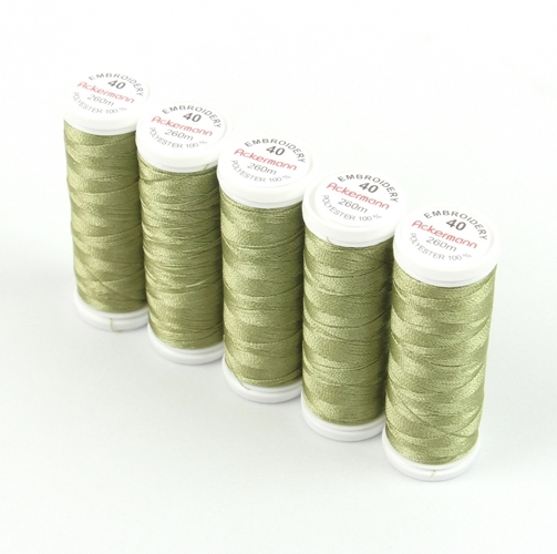 Ackermann Embroidery Stickgarn St�rke 40 - 5x 260 m, Farbe 2875 oliv