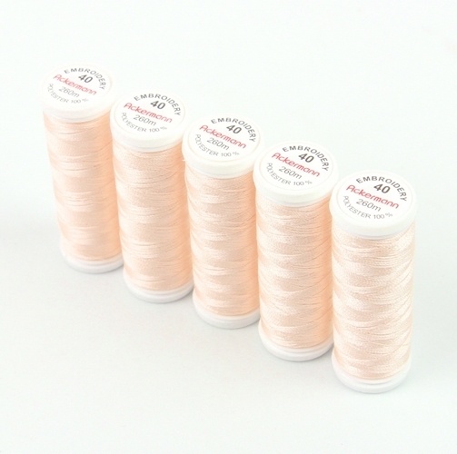 Ackermann Embroidery N�hgarn St�rke 40 - 5x 260 m, Farbe 2877 creme