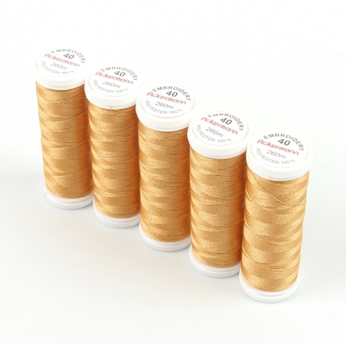 Ackermann Embroidery N�hgarn St�rke 40 - 5x 260 m, Farbe 2886 goldingwer