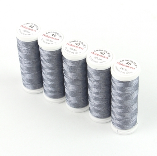 Ackermann Embroidery Stickgarn St�rke 40 - 5x 260 m, Farbe 2905 grauviolett