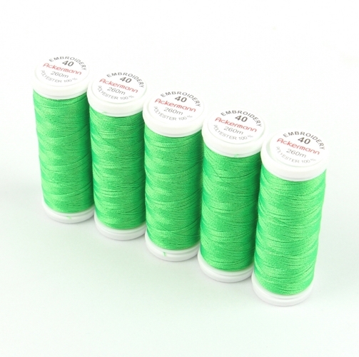 Ackermann Embroidery N�hgarn St�rke 40 - 5x 260 m, Farbe 2915 apfelgr�n
