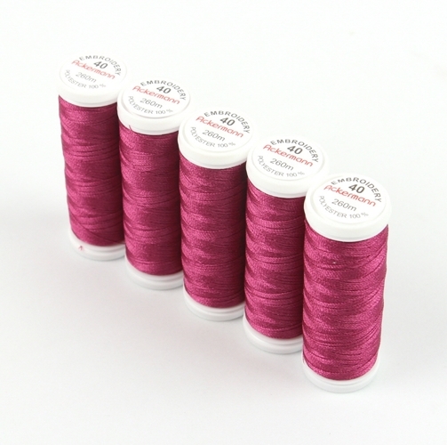 Ackermann Embroidery N�hgarn St�rke 40 - 5x 260 m, Farbe 2963 dunkles bischofslila