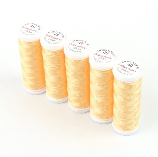 Ackermann Embroidery N�hgarn St�rke 40 - 5x 260 m, Farbe 2997 helles gelbbraun