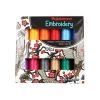 Ackermann Embroidery Stickgarn St�rke 40 - 12x 260 m, Farb-Mix (Box)