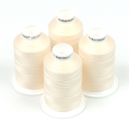 Ackermann Universal N�hgarn St�rke 120 - 4x 1.000 m, Farbe 0808 elfenbein